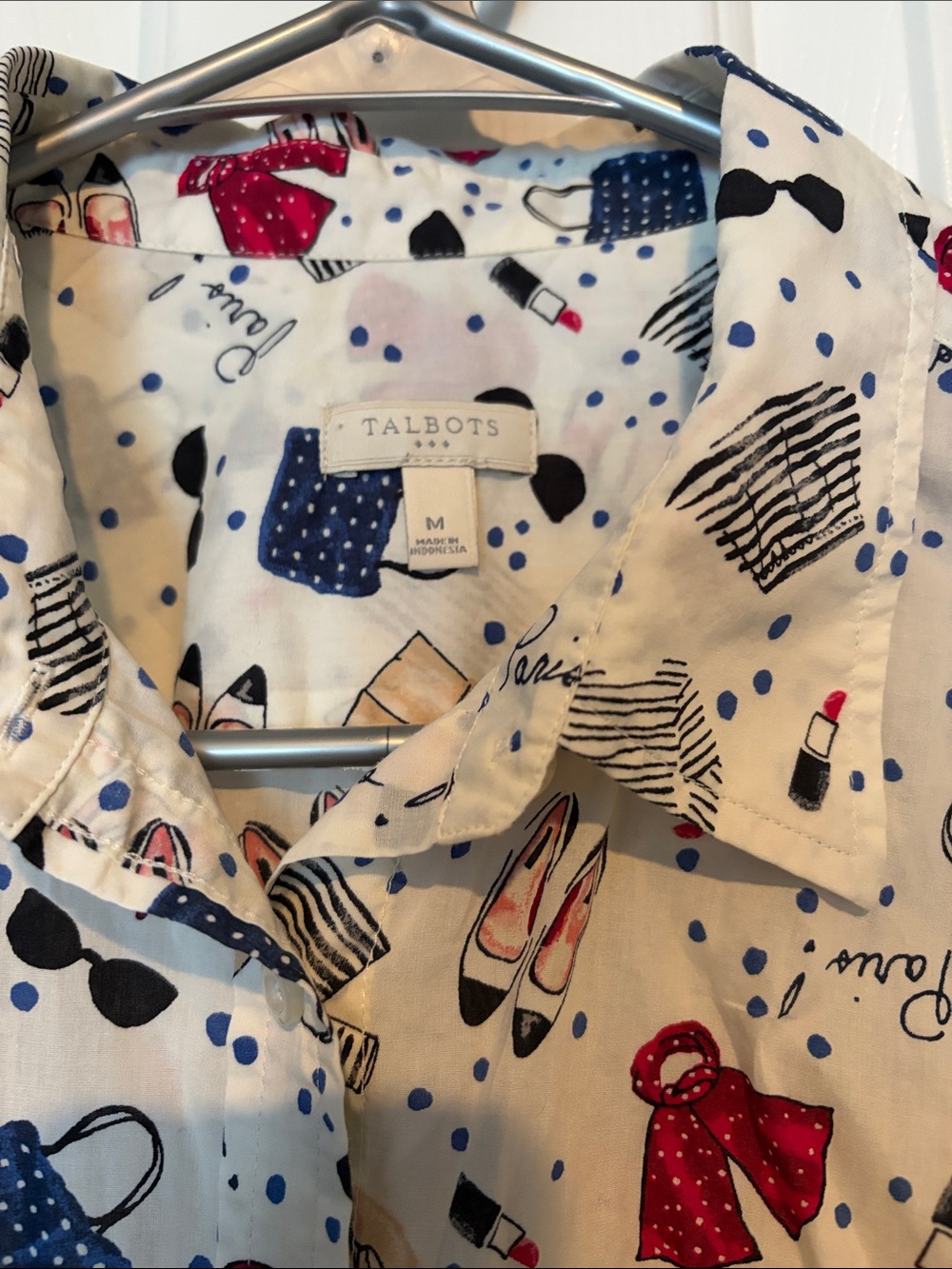 Talbots Paris Button Down Oxford Shirt | M - Picture 2 of 3